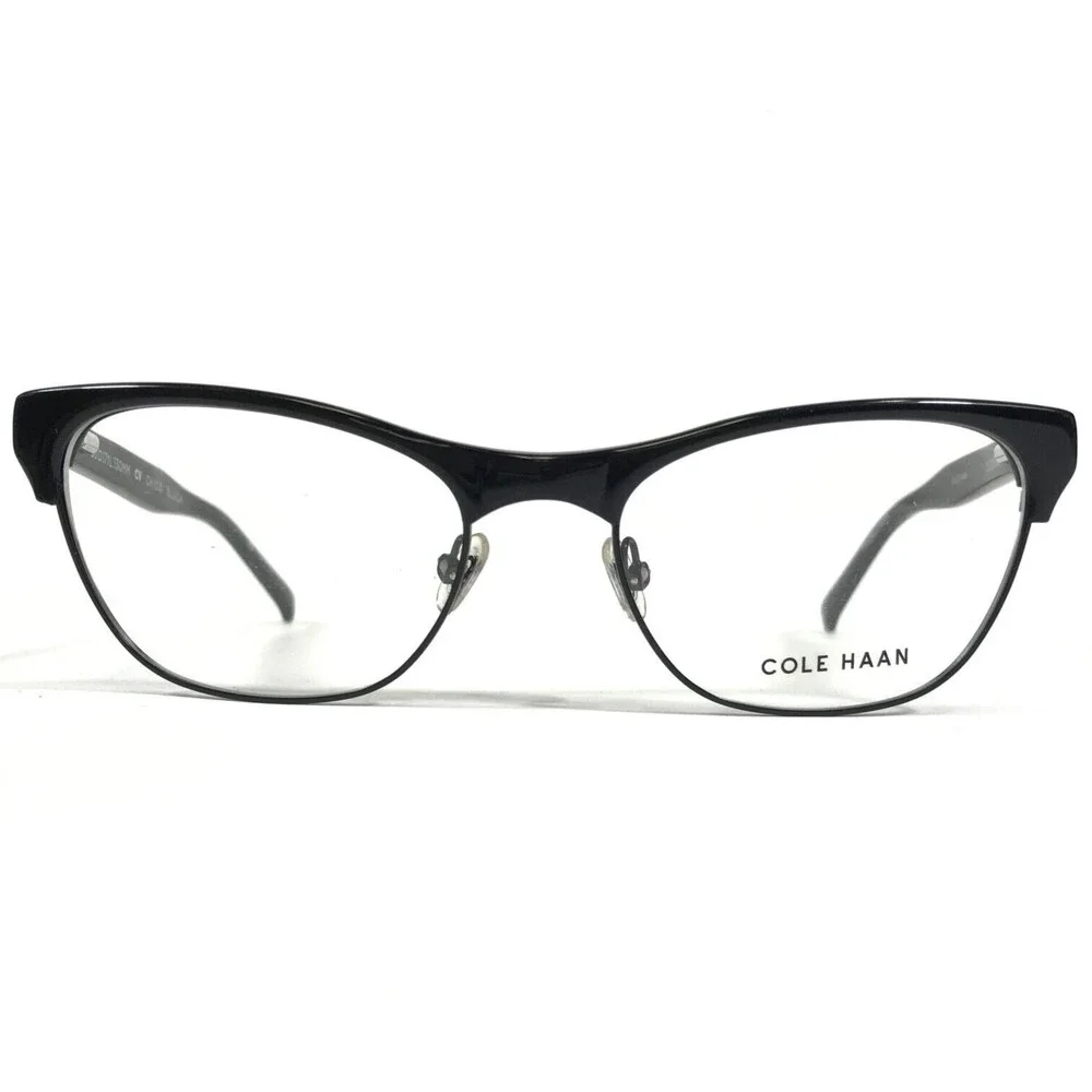 Cole Haan Petite Eyeglasses Frames CH 1031 BLACK Cat Eye Full Rim 50-17-130